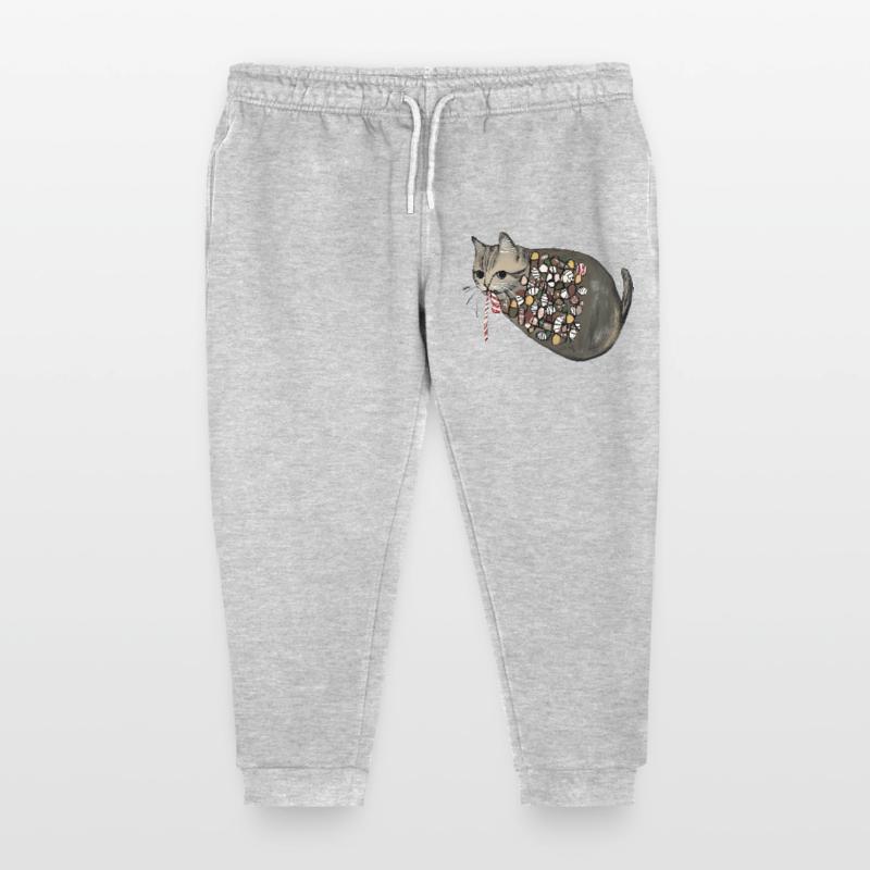 Candy Pattern Candy Cat Kids Organic Sweatpants by Stanley/Stella