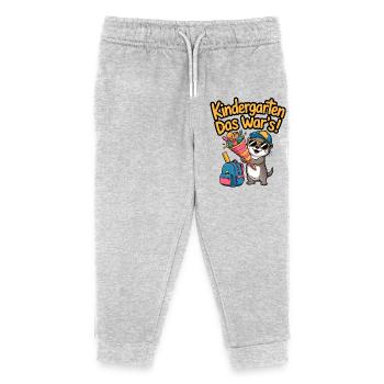 Jetzt Schulkind! Lustiger Otter zur Einschulung - Kinder Organic Jogginghose Mini Mover von Stanley/Stella - Grau meliert - Vorne