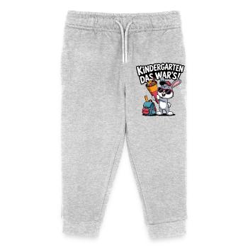Kindergarten Das War's Bunny - Kinder Organic Jogginghose Mini Mover von Stanley/Stella - Grau meliert - Vorne