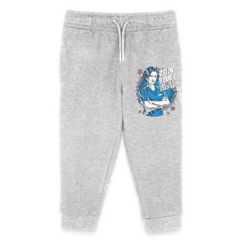 ICU Nurse Code Blue Challenge Accepted Acute Care - Kinder Organic Jogginghose Mini Mover von Stanley/Stella - Grau meliert - Vorne