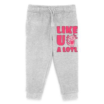 Like U A Lotl Axolotl Herz - Kinder Organic Jogginghose Mini Mover von Stanley/Stella - Grau meliert - Vorne