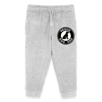 Proud Dog Dad - Kids Organic Sweatpants by Stanley/Stella - heather grey - Front