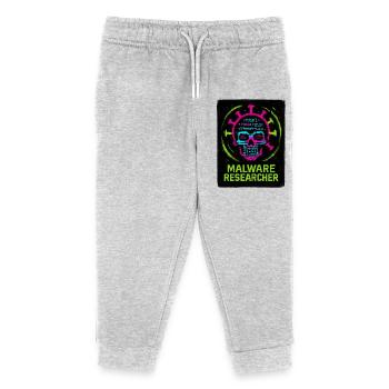 Cybersicherheit: Malware-Forscher - Kinder Organic Jogginghose Mini Mover von Stanley/Stella - Grau meliert - Vorne