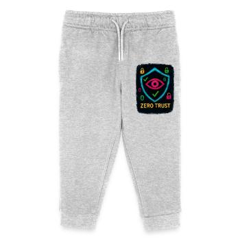 Cybersécurité : Zero Trust - Pantalon de jogging enfant bio Stanley/Stella - gris chiné - Devant