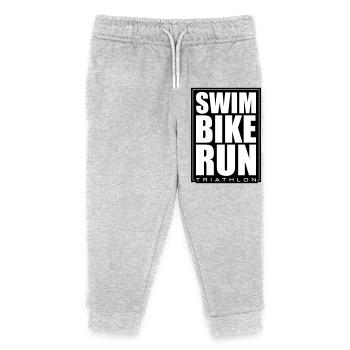 Triathlon Swimming Cycling Running - Kids Organic Sweatpants by Stanley/Stella - heather grey - Front