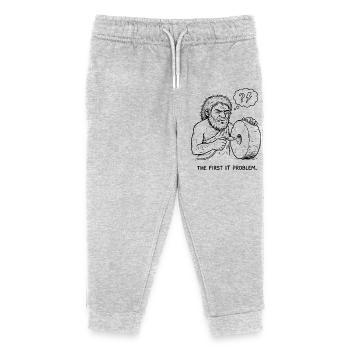 The First IT Problem - Kids Organic Sweatpants by Stanley/Stella - heather grey - Front