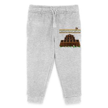 Dub Reggae Music - Kinder Organic Jogginghose Mini Mover von Stanley/Stella - Grau meliert - Vorne