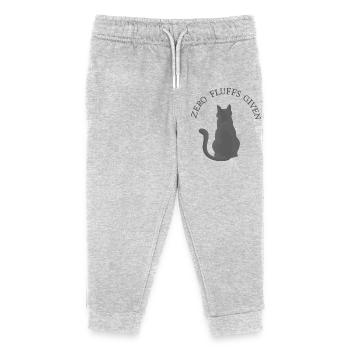 Zero Fluffs Given – Katze von hinten mit Attitüde - Kinder Organic Jogginghose Mini Mover von Stanley/Stella - Grau meliert - Vorne
