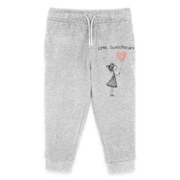 Petit Amour – Motif de ballon en forme de cœur - Pantalon de jogging enfant bio Stanley/Stella - gris chiné - Devant