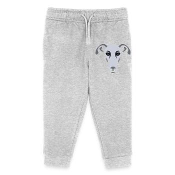 Windhund, Galgo - Kinder Organic Jogginghose Mini Mover von Stanley/Stella - Grau meliert - Vorne