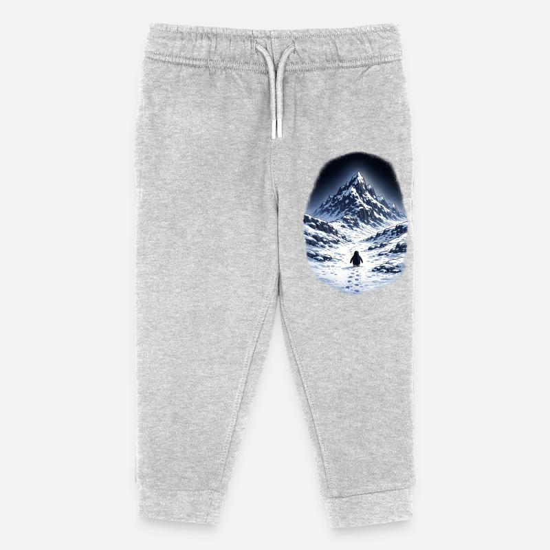 But why Penguin - Kids Organic Sweatpants by Stanley/Stella - heather grey