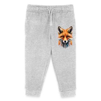 Fuchs Liebe Füchse Rotfuchs Vulpes Kleiner Fuchs - Kinder Organic Jogginghose Mini Mover von Stanley/Stella - Grau meliert - Vorne