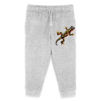 Fire Salamander Salamander - Kids Organic Sweatpants by Stanley/Stella - heather grey - Front