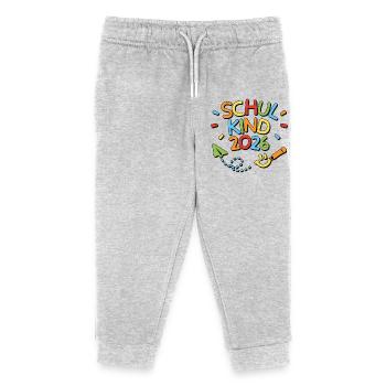 School Child 2026 School Enrollment Back to School - Kids Organic Sweatpants by Stanley/Stella - heather grey - Front