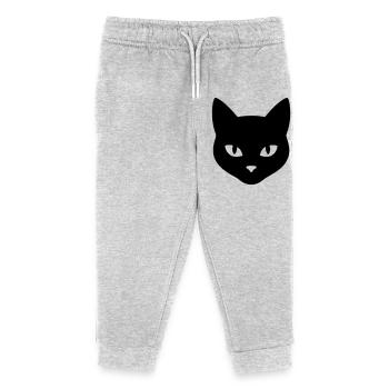 Tête_de_chat - Kids Organic Sweatpants by Stanley/Stella - heather grey - Front