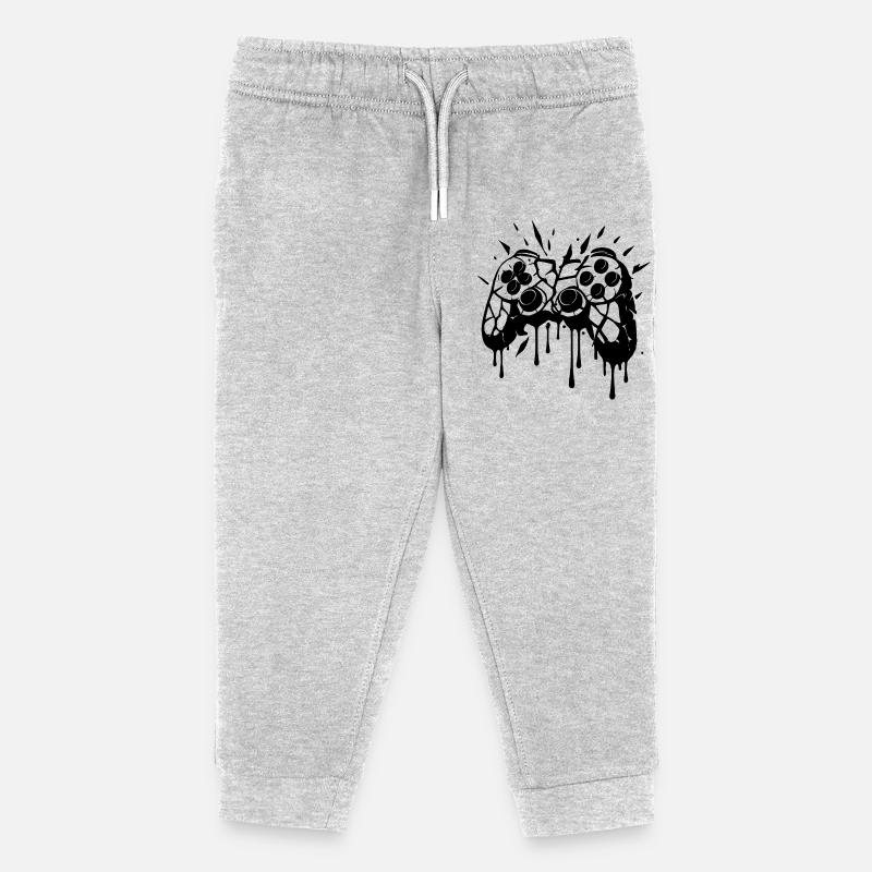 Broken controller - Kids Organic Sweatpants by Stanley/Stella - heather grey