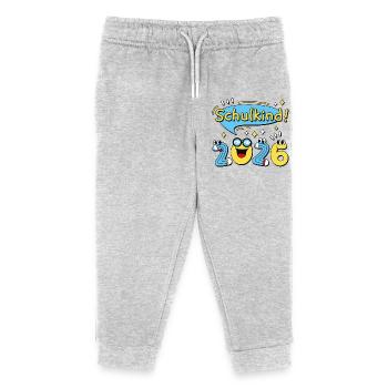 Schoolchild 2026 School Enrollment Back to School Comic - Kids Organic Sweatpants by Stanley/Stella - heather grey - Front