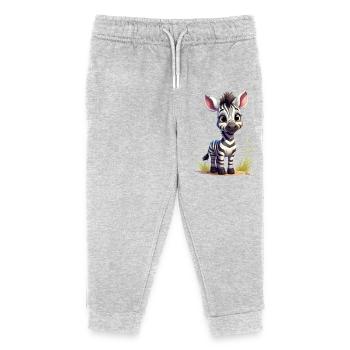 Zèbre mignon - Pantalon de jogging enfant bio Stanley/Stella - gris chiné - Devant