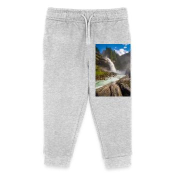Chutes d’eau de Krimml - Pantalon de jogging enfant bio Stanley/Stella - gris chiné - Devant