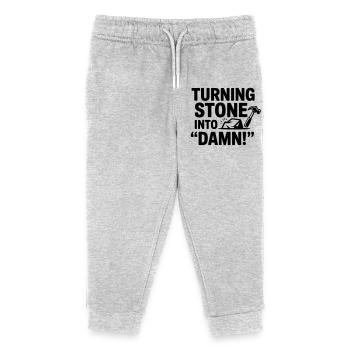 Stonemason funny saying - Kids Organic Sweatpants by Stanley/Stella - heather grey - Front