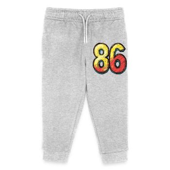 86 Zahl Bunt - Kinder Organic Jogginghose Mini Mover von Stanley/Stella - Grau meliert - Vorne
