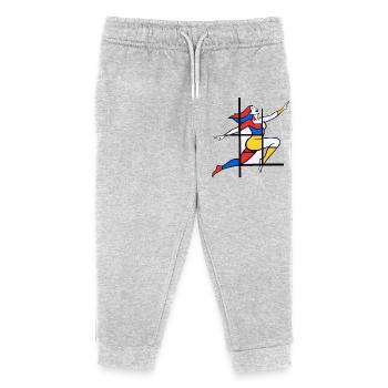 Mrs. Mondrian - Kinder Organic Jogginghose Mini Mover von Stanley/Stella - Grau meliert - Vorne