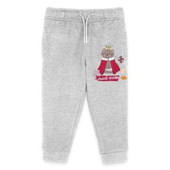 Reine des Puzzles - Pantalon de jogging enfant bio Stanley/Stella - gris chiné - Devant