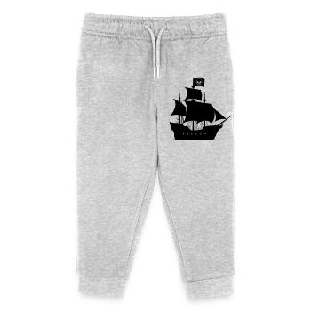 Bateau pirate - Pantalon de jogging enfant bio Stanley/Stella - gris chiné - Devant