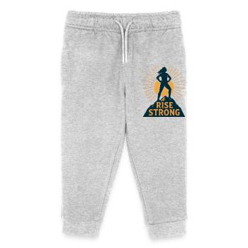 Rise Strong Sonnenaufgang Mut - Kinder Organic Jogginghose Mini Mover von Stanley/Stella - Grau meliert - Vorne