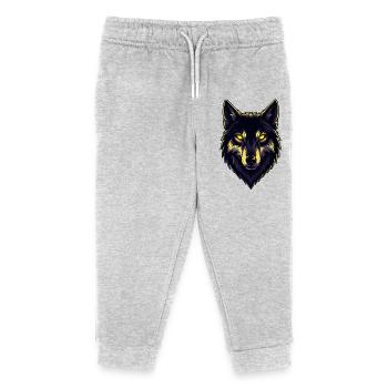 Dark Wolf - Kids Organic Sweatpants by Stanley/Stella - heather grey - Front
