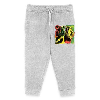 Système de son Roots Reggae - Pantalon de jogging enfant bio Stanley/Stella - gris chiné - Devant