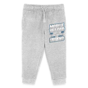 Mobile Vet Dad The Idol The Myth Veterinary Clinic - Kids Organic Sweatpants by Stanley/Stella - heather grey - Front