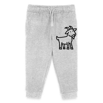 chèvre - Pantalon de jogging enfant bio Stanley/Stella - gris chiné - Devant