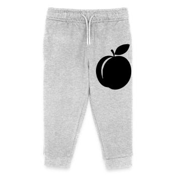 Pfirsich-Silhouette – süßes Sommerdesign - Kinder Organic Jogginghose Mini Mover von Stanley/Stella - Grau meliert - Vorne