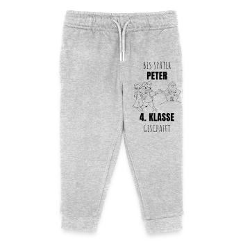 BIS SPAETER PETER - Kinder Organic Jogginghose Mini Mover von Stanley/Stella - Grau meliert - Vorne