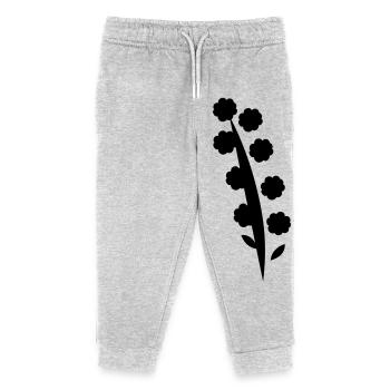 Blume - Kinder Organic Jogginghose Mini Mover von Stanley/Stella - Grau meliert - Vorne