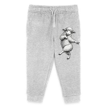 Tanzendes Lamm Sketch - Kinder Organic Jogginghose Mini Mover von Stanley/Stella - Grau meliert - Vorne