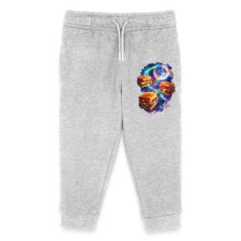 Galaktische Sandwich-Sterne - Kinder Organic Jogginghose Mini Mover von Stanley/Stella - Grau meliert - Vorne