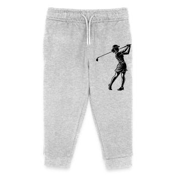 Golfeuse - Pantalon de jogging enfant bio Stanley/Stella - gris chiné - Devant