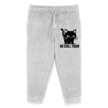 Gato gruñón No Chill Today - Pantalon de jogging enfant bio Stanley/Stella - gris chiné - Devant