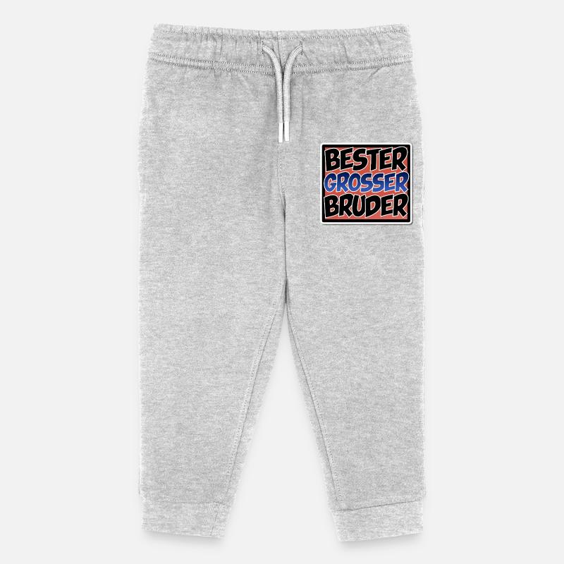 Bester großer Bruder - Comic Stil - Kinder Organic Jogginghose Mini Mover von Stanley/Stella - Grau meliert