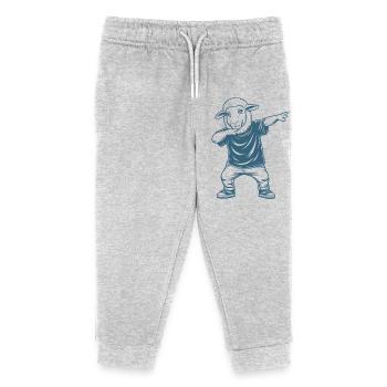 Sheep dabbing - Kids Organic Sweatpants by Stanley/Stella - heather grey - Front