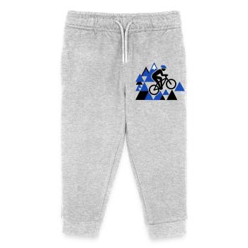 Saut VTT extrême - Pantalon de jogging enfant bio Stanley/Stella - gris chiné - Devant