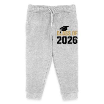 Abschluss-T-Shirt der Abschlussklasse 2026 – Lustig / Stolz - Kinder Organic Jogginghose Mini Mover von Stanley/Stella - Grau meliert - Vorne