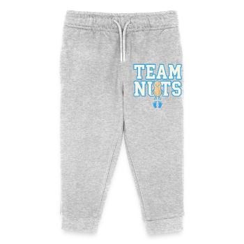 Team Nuts Erdnuss Design - Kinder Organic Jogginghose Mini Mover von Stanley/Stella - Grau meliert - Vorne