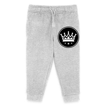 Crown Symbol - Kids Organic Sweatpants by Stanley/Stella - heather grey - Front