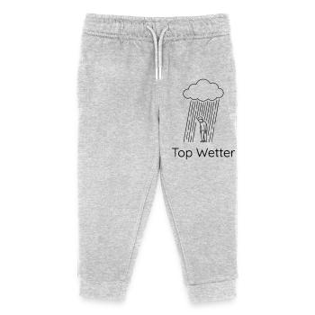 Top Wetter Sarkastischer Regenspruch - Kinder Organic Jogginghose Mini Mover von Stanley/Stella - Grau meliert - Vorne