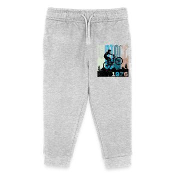 Millésime 1976 - Pantalon de jogging enfant bio Stanley/Stella - gris chiné - Devant
