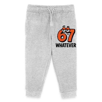 Six Seven Whatever Italian Brainrot Humor Meme  - Kinder Organic Jogginghose Mini Mover von Stanley/Stella - Grau meliert - Vorne