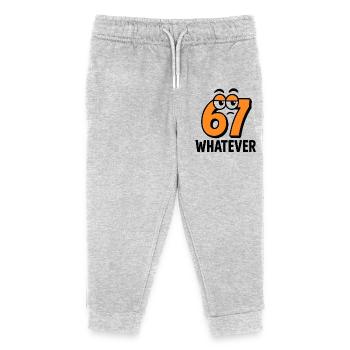 Six Seven Whatever Italian Brainrot Humor Meme  - Kinder Organic Jogginghose Mini Mover von Stanley/Stella - Grau meliert - Vorne